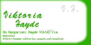 viktoria hayde business card